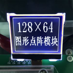 검정 그래픽 LCD의 128x64 고 대비 백색