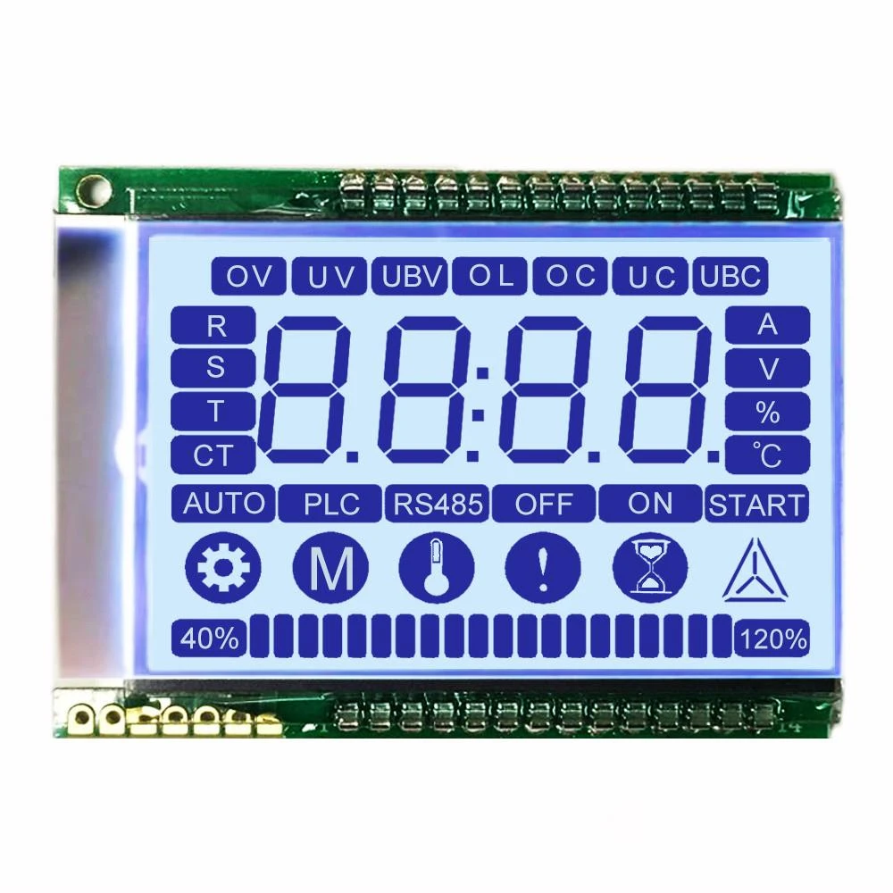 2.0 인치 긍정적 인 풀 그릴 7 세그먼트 LCD 디스플레이