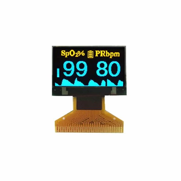 산소 농도계를위한 0.96 인치 128X64 OLED 전시 파란 노란 OLED
