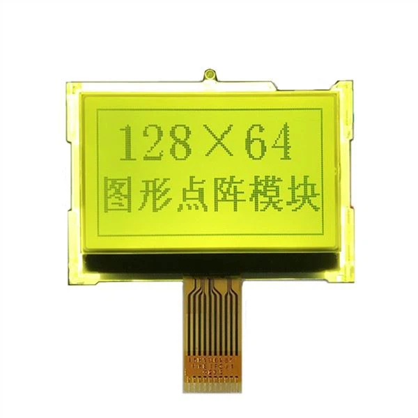 128x64 그래픽 LCD 노란색-녹색 배경